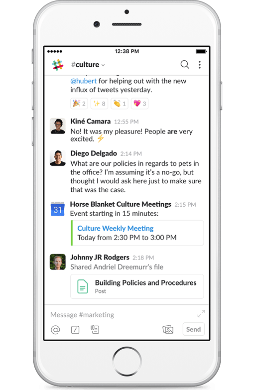Bullhorn Interface on iphone