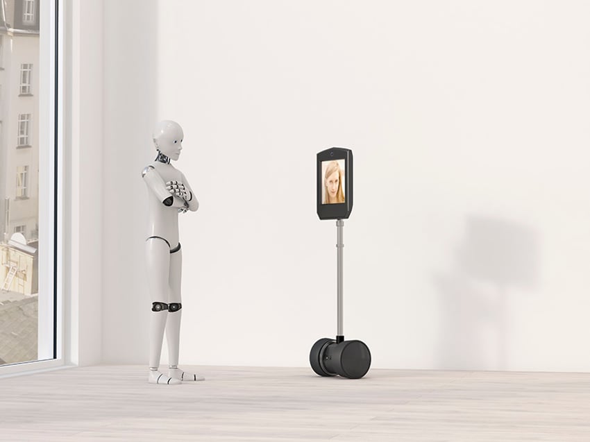 681903733 互いに話し合う2体のロボット